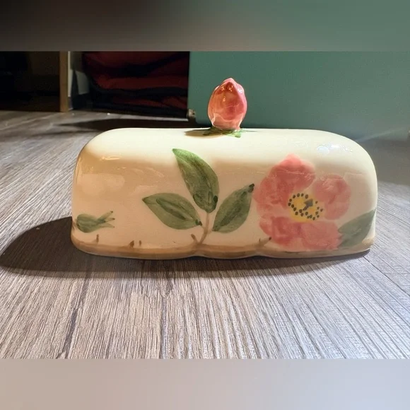 Franciscan Desert Rose Vintage Butter Dish (top only) discontinued design - Picture 1 of 7